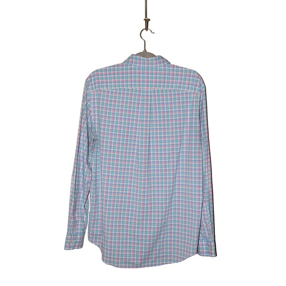 VINEYARD VINES $115 Classic Fit Plaid Performance‎ Tucker Shirt Blue/Pink Medium - Picture 2 of 5